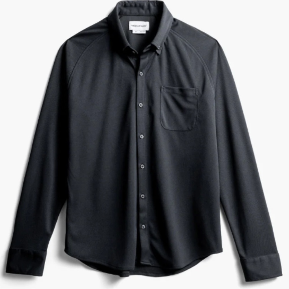 Men's Apollo Raglan Sport Shirt - Black